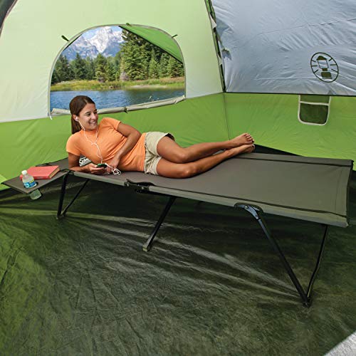 Coleman Extra Wide Camping Cot with Side Table - Image 5