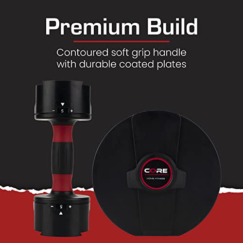 CORE FITNESS Adjustable Space Saver Dumbbell Weight Set - Image 5