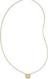 Tory Burch Crystal Logo Delicate Necklace