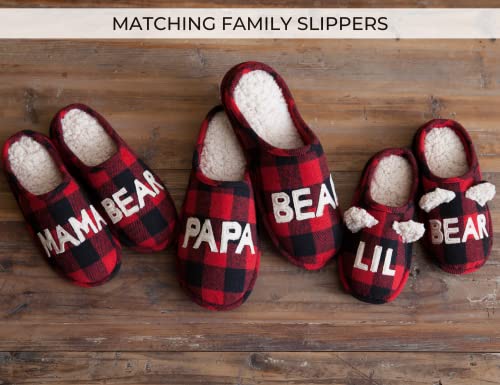 Dearfoams papa Bears Buffalo Check Scuff Slippers - Image 3