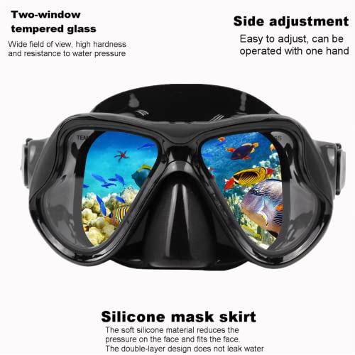DIPUKI Adult Snorkel Mask Set with Dry Snorkel - Image 2