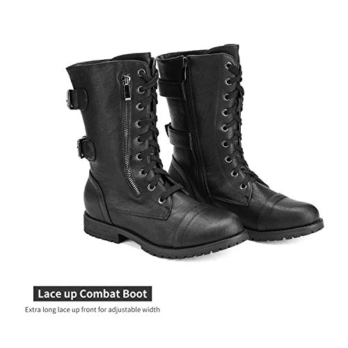 DREAM PAIRS Ankle Winter Lace Up Combat Booties - Image 5