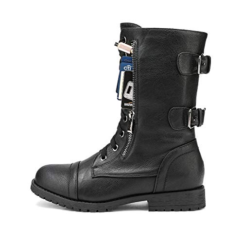 DREAM PAIRS Ankle Winter Lace Up Combat Booties - Image 2