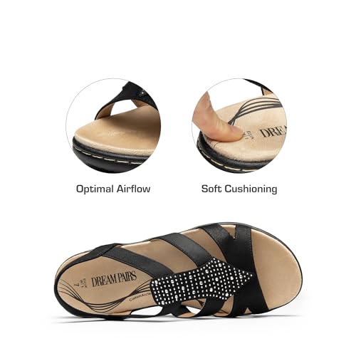 DREAM PAIRS Comfortable Arch Support Dressy Flat Sandals - Image 3