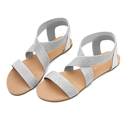 DREAM PAIRS Women's Elastic Ankle Strap Flat Sandals - Image 2