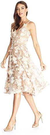 Dress the Population Elisa Sleeveless Plunge Neckline Midi Dress - Image 2