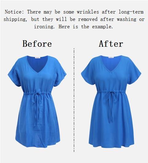 Ekouaer Coverup Short Sleeve Beach Dress - Image 4