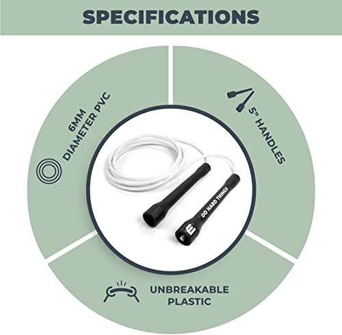 EliteSRS 6mm Adjustable PVC Jump Rope with Durable Handles - Image 3