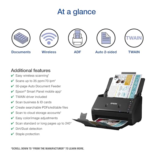 Epson Workforce Wireless Duplex Document Scanner - Image 2