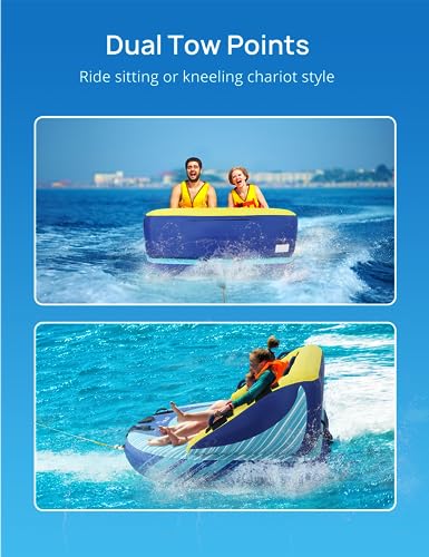 Evajoy 3 Person Inflatable Towable Tube for Boating - Image 3