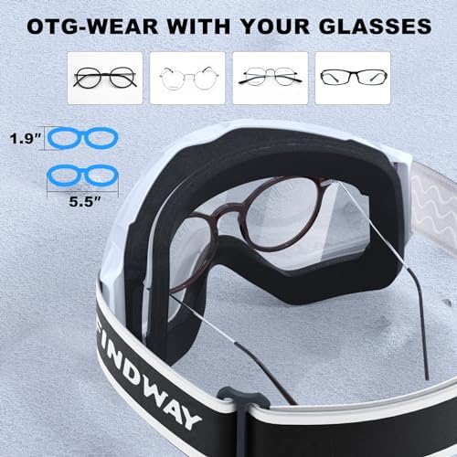 findway OTG Ski Goggles with UV Protection - Image 4