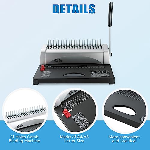 FLK Tech Comb Binding Machine with 100 Spines - Image 3