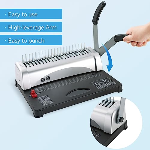 FLK Tech Comb Binding Machine with 100 Spines - Image 4