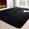 Noahas Fluffy Shaggy Rugs for Bedroom, 4×5.3 Feet