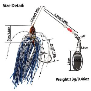 FREE FISHER 6 Pcs Metal Spinner Baits for Bass