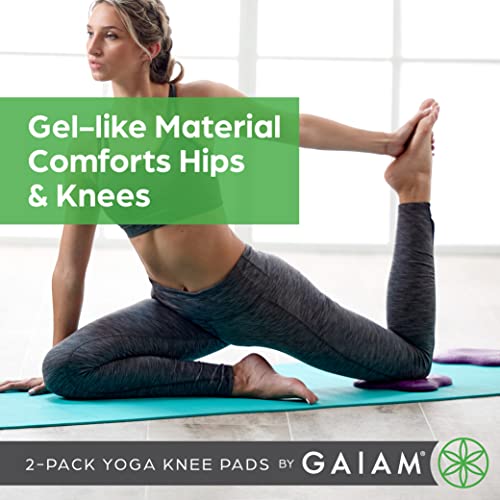 Gaiam Yoga Knee Pads Set - Cushions Knees & Elbows - Image 4