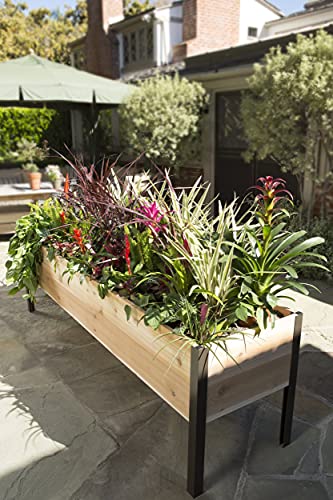 Gardener's Supply Company Raised Cedar Garden Bed Planter Box - Image 3
