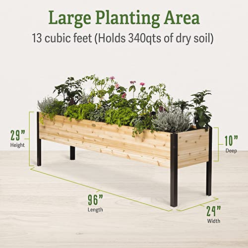 Gardener's Supply Company Raised Cedar Garden Bed Planter Box - Image 2