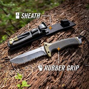 GERBER Ultimate Survival Fixed Blade Knife with Fire Starter