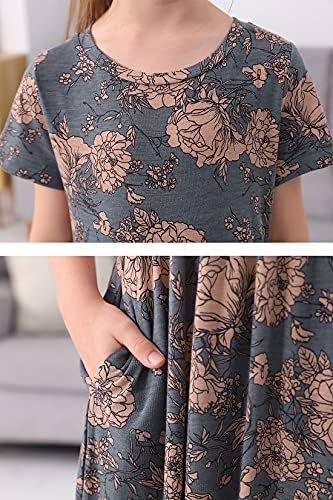 GORLYA Girl's Floral Print Maxi Dress - Image 5