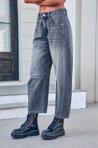 GREAIDEA Mid Rise Barrel Jeans - Image 3