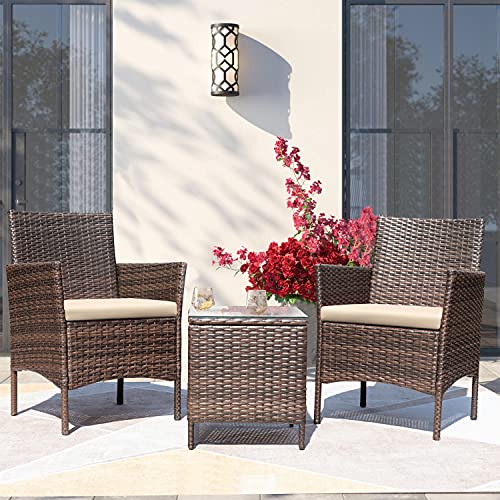 Greesum 3-Piece Outdoor Wicker Furniture Set - Image 2