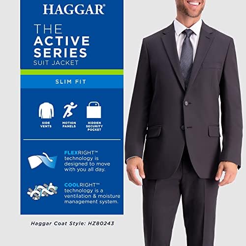 Haggar Men's Active Stretch Slim Fit Suit - Image 4
