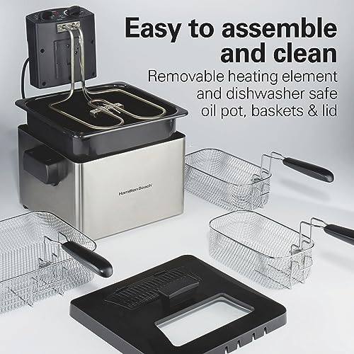 Hamilton Beach Triple Basket Electric Deep Fryer, 4.7 Quarts - Image 5