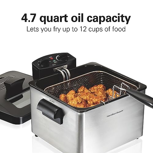 Hamilton Beach Triple Basket Electric Deep Fryer, 4.7 Quarts - Image 2