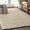 JONATHAN Y Hand Woven Chunky Jute Ivory Area Rug