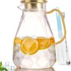 Yirilan Heat Resistant Glass Water Pitcher, 74oz