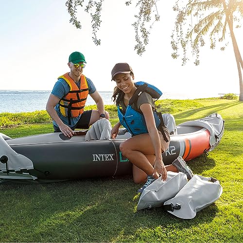 Intex 2 Person Inflatable Kayak with Accessories - Image 3