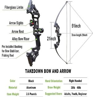 IS-TONGTU Takedown Aluminum Recurve Bow Set