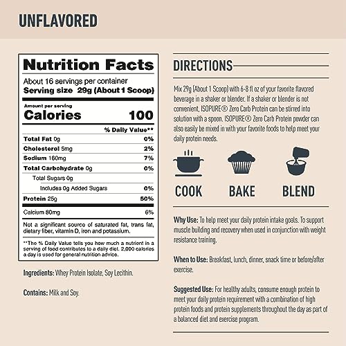 Isopure Unflavored Whey Isolate Protein - Image 2