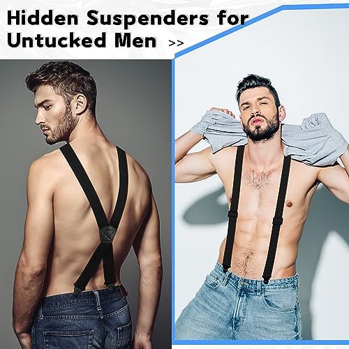 Janmercy X Back Hidden Heavy Duty Work Suspenders - Image 2