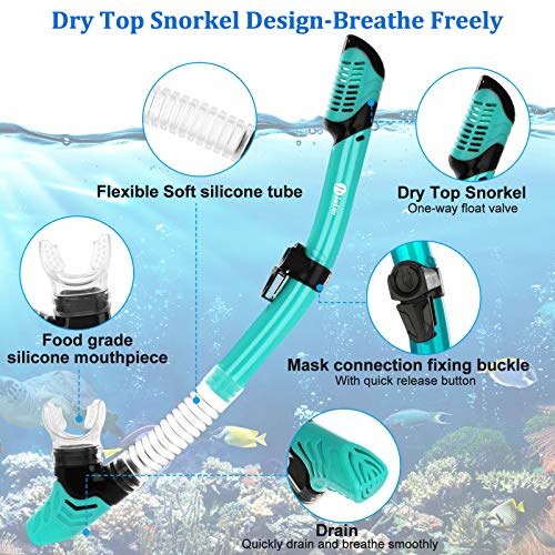 JARDIN Dry Snorkel Set with Panoramic Mask - Image 5