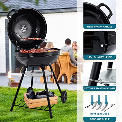 Joyfair 22-inch Charcoal Grill with Thermometer - Image 3