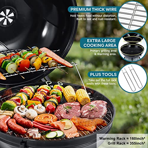 Joyfair 22-inch Charcoal Grill with Thermometer - Image 4
