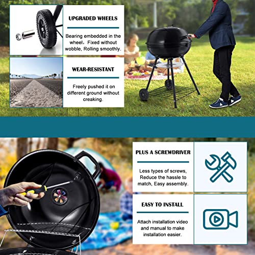 Joyfair 22-inch Charcoal Grill with Thermometer - Image 5
