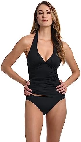 La Blanca Island Goddess Halter Tankini Swimsuit Top - Image 3