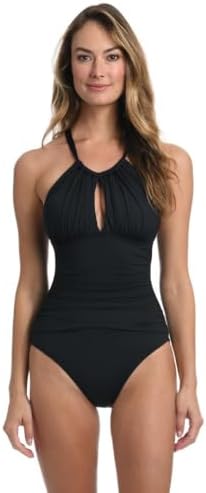 La Blanca Island Goddess High Neck Keyhole Swimsuit - Image 5