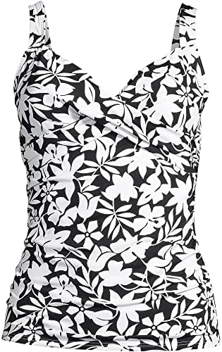 Lands' End Chlorine Resistant Underwire Wrap Tankini Top - Image 3