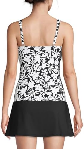 Lands' End Chlorine Resistant Underwire Wrap Tankini Top - Image 2