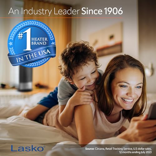 Lasko Oscillating Ceramic Tower Space Heater, Remote Control - Image 2