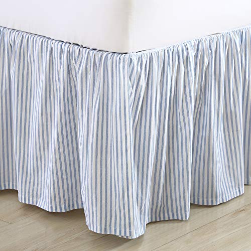 Laura Ashley Cotton Ruffled Bedskirt, Classic Style (Blue, Full) - Image 3