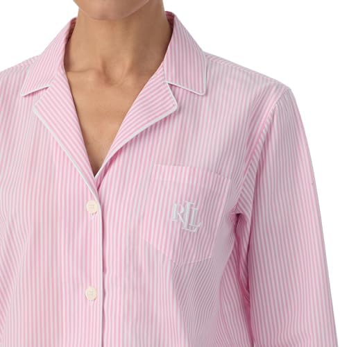 Lauren Ralph Lauren 100% Cotton Notch Collar Pajama Set - Image 3