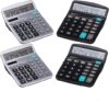 LICHAMP Large Display 12-Digit Desk Calculators (4 Pack)