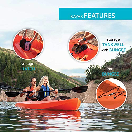 Lifetime Kokanee Sit-On-Top Kayak, Orange, 10'6 - Image 5