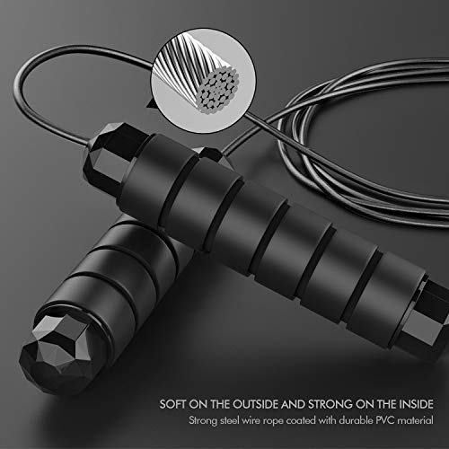 Loocio Tangle-Free Speed Jump Rope with Foam Handles - Image 3