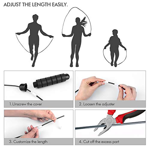 Loocio Tangle-Free Speed Jump Rope with Foam Handles - Image 4